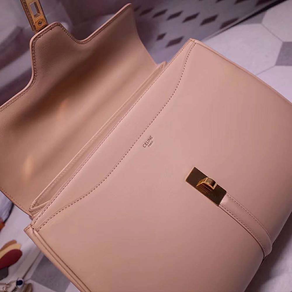TÚI Celine Women Medium16 Bag in Satinated Calfskin-Sandy