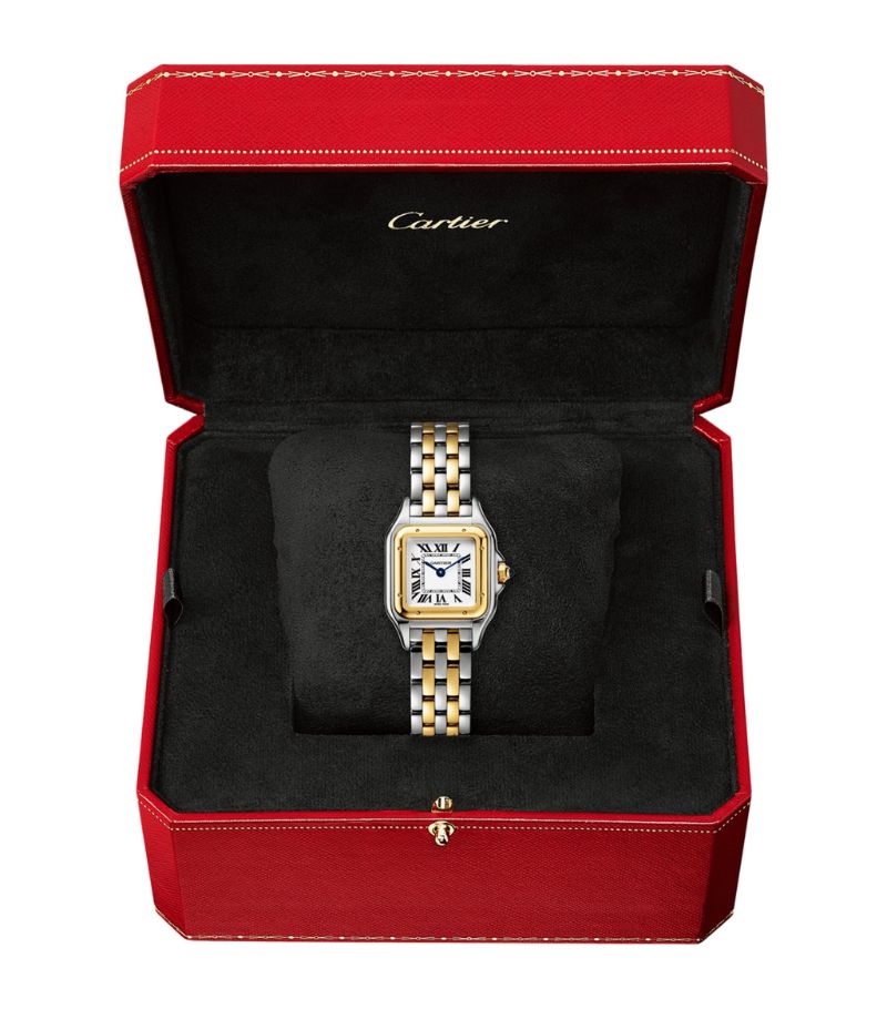Đồng hồ CARTIER Yellow Gold and Stainless Steel Panthère de Cartier 22mm mặt số màu trắng