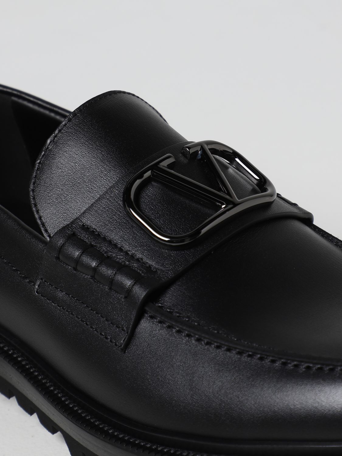 GIÀY VALENTINO GARAVANI Vlogo leather loafers