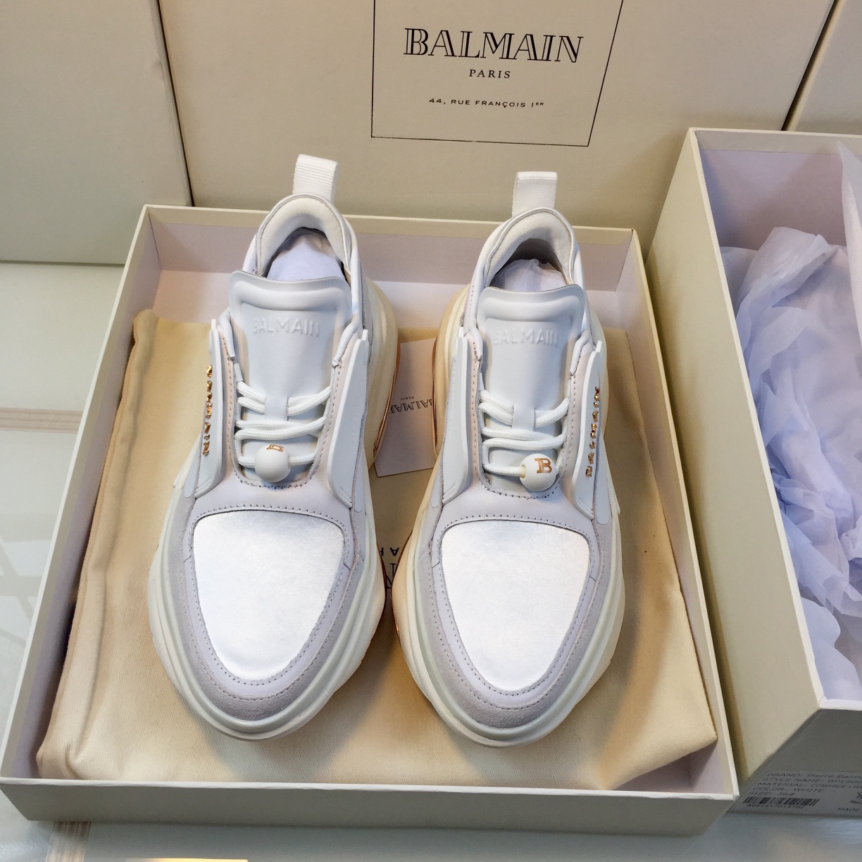 GIÀY BALMAIN WHITE SNEAKERS