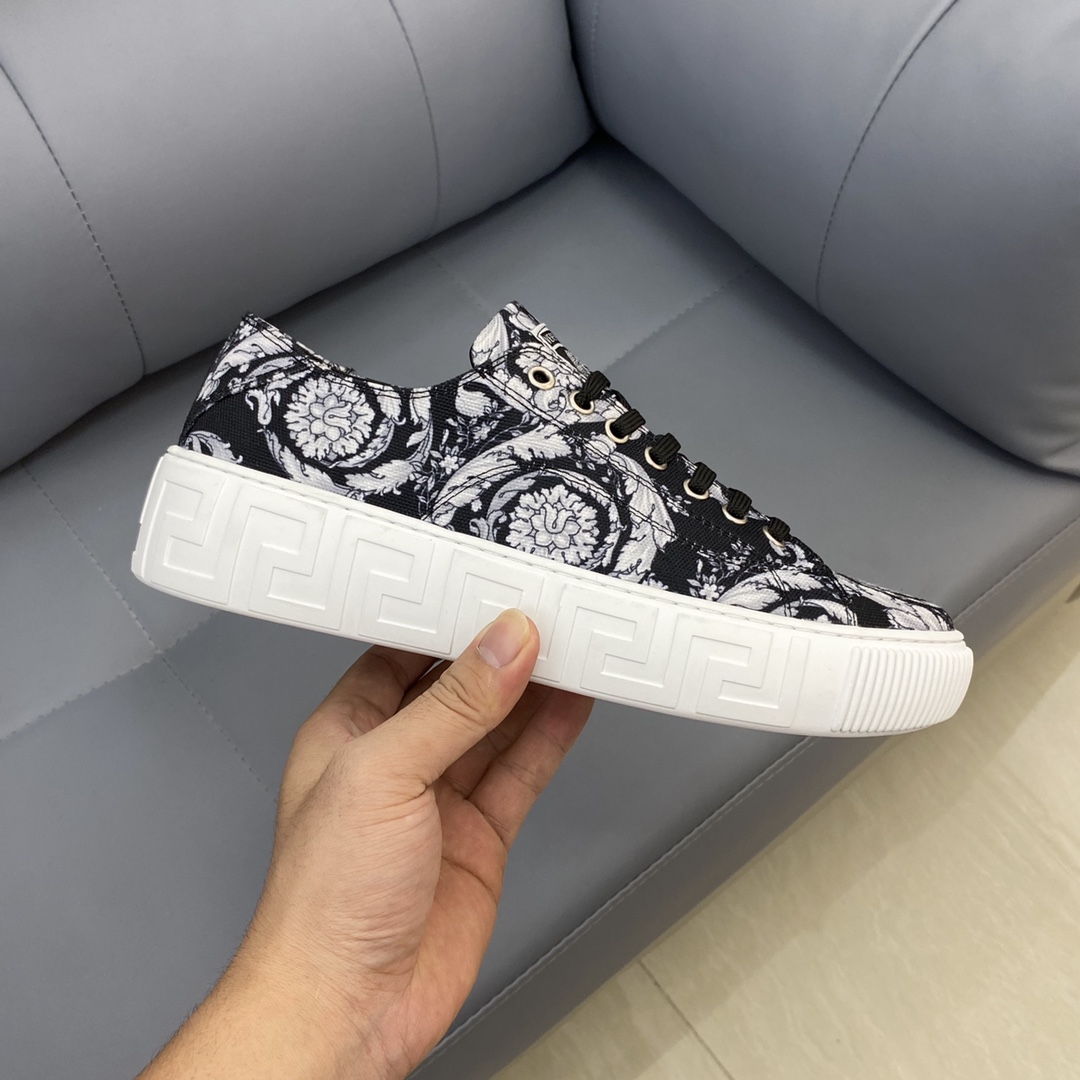 GIÀY VERSACE GRECA SNEAKERS LOW TOP CANVAS