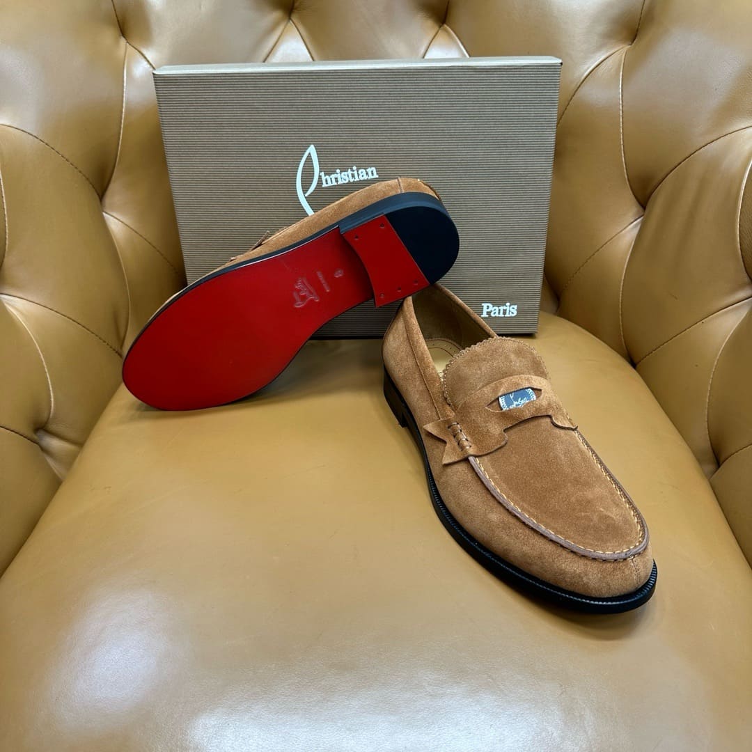 GIÀY CHRISTIAN LOUBOUTIN SUEDE LOAFER HIGH TOP QUALITY SHOES AAA