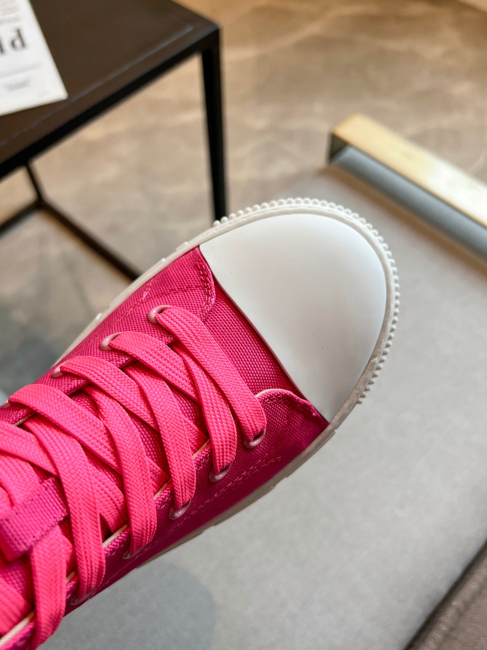 GIÀY VERSACE GRECA SNEAKERS HIGH TOP CANVAS PINK