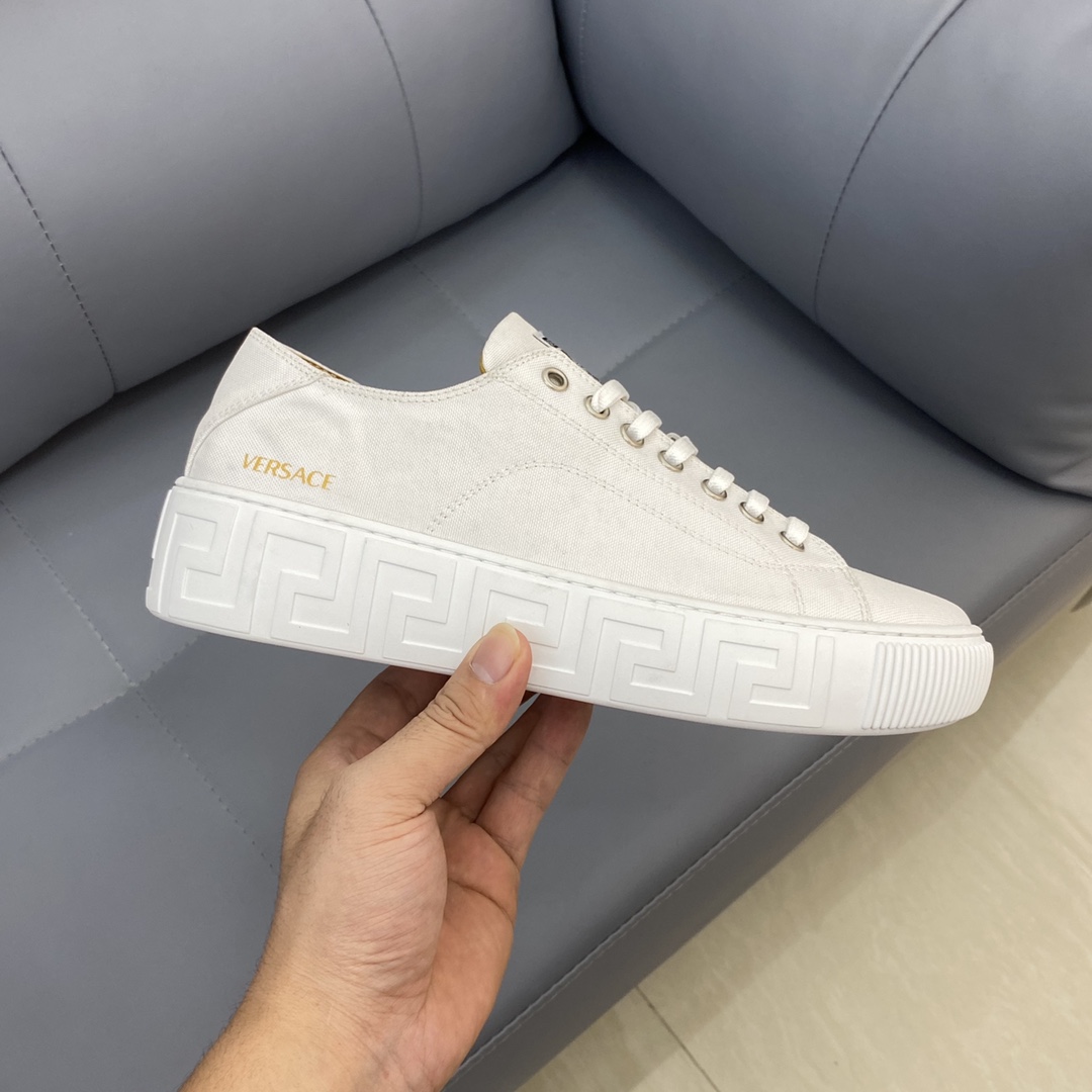 GIÀY VERSACE GRECA SNEAKERS LOW TOP CANVAS