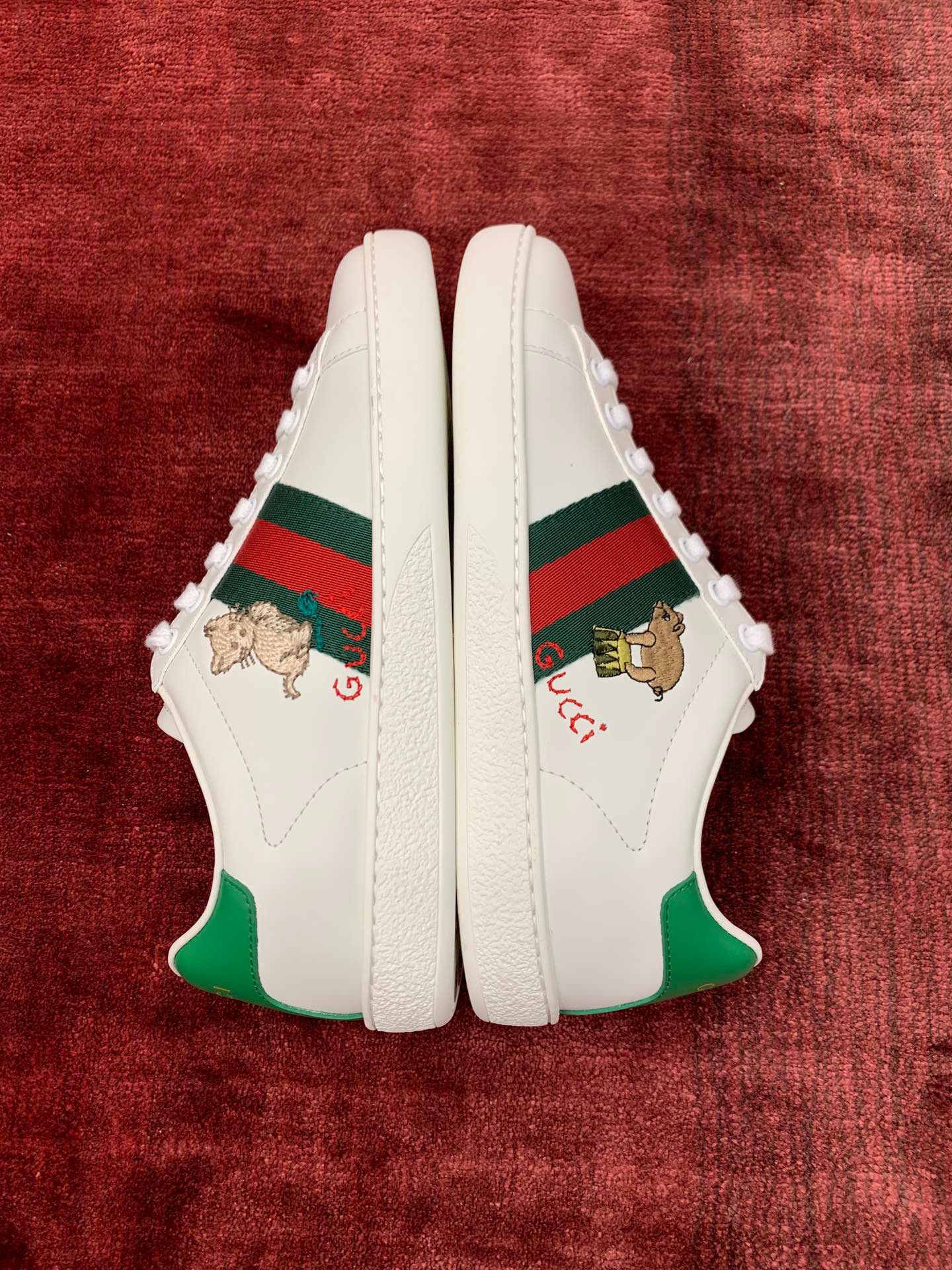 GIÀY GUCCI Leather Ace Sneakers Doraemon White