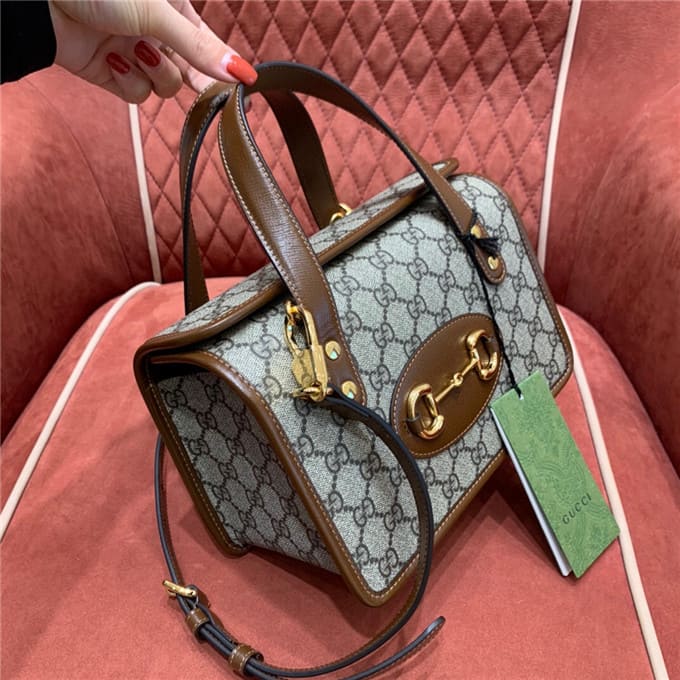 TÚI Gucci Horsebit 1955 mini top handle bag brown Top Quality