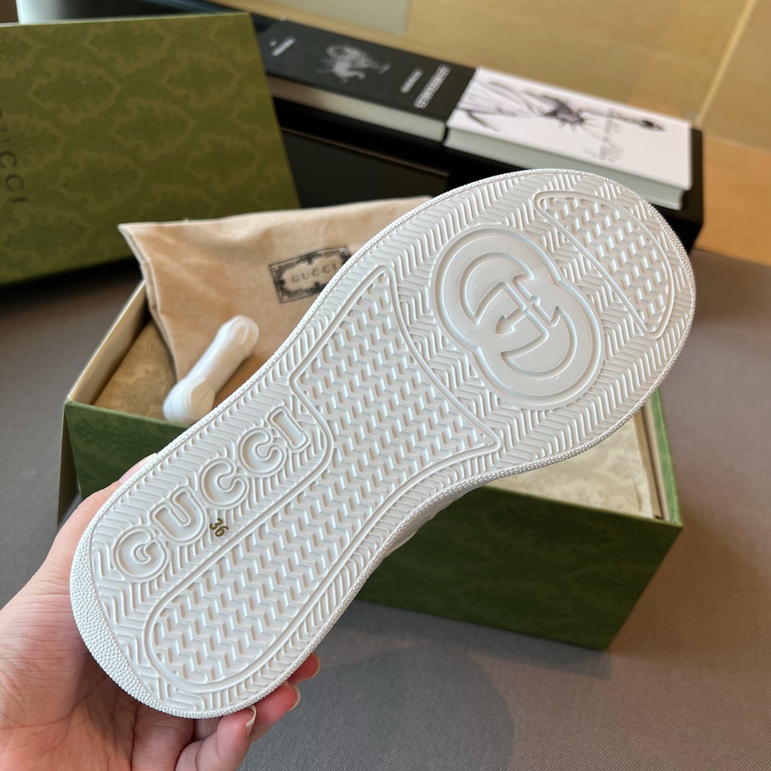 GIÀY GUCCI GG LEATHER  LOGO LOAFER SHOES