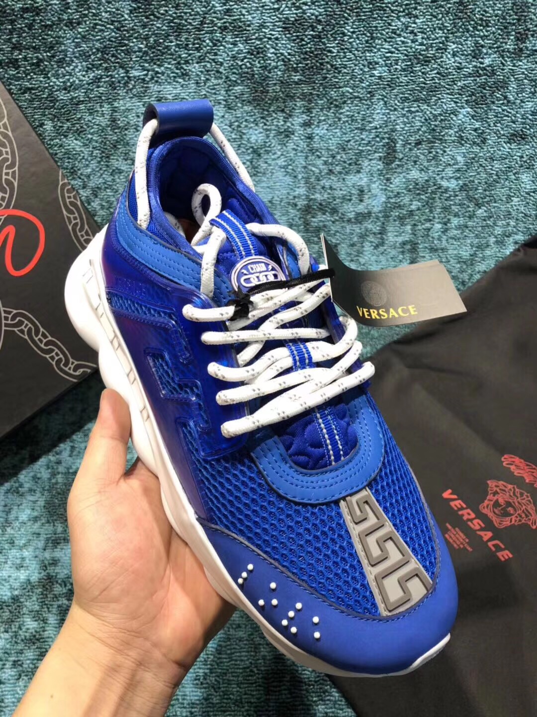 GIÀY Versace Chain Reaction Sneakers