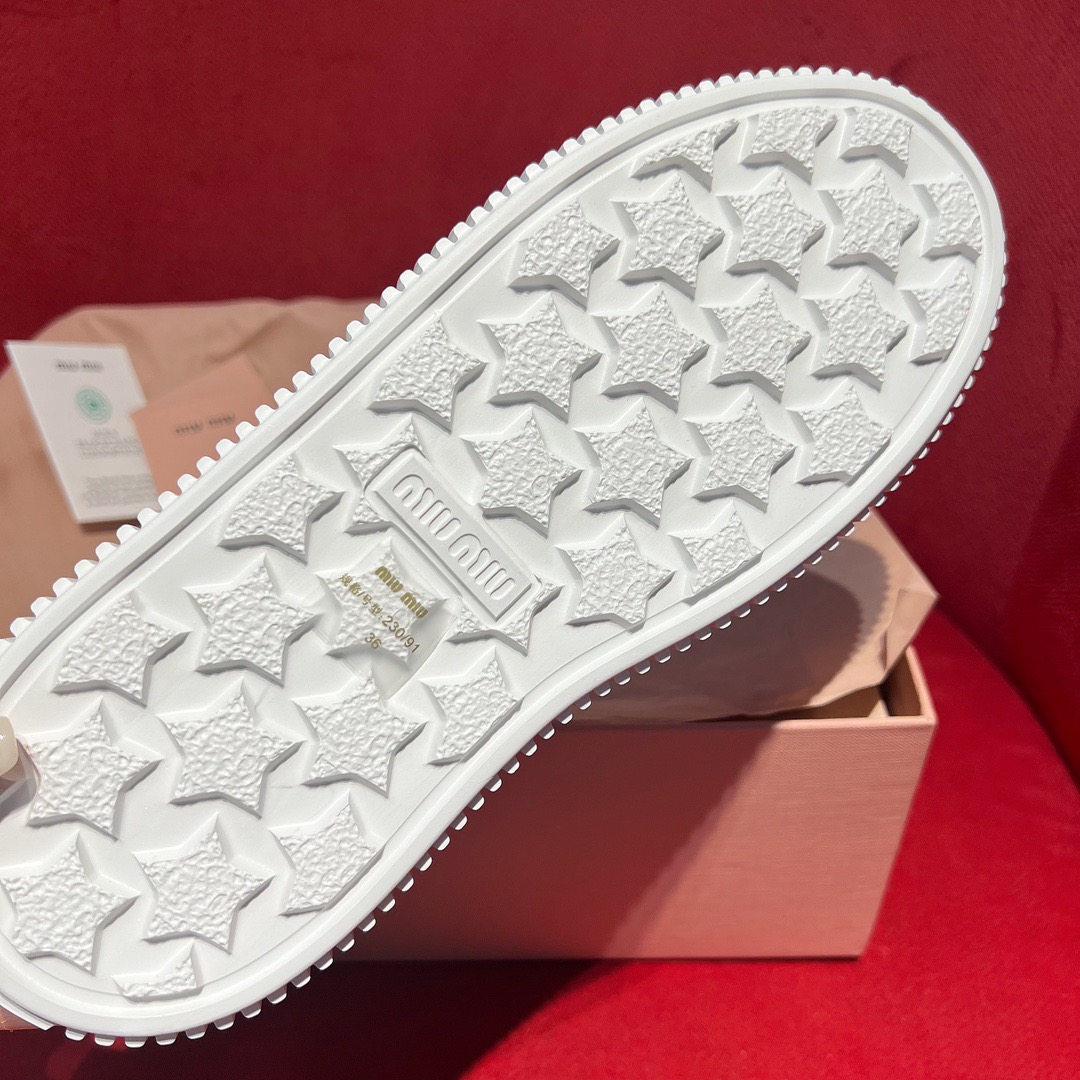 GIÀY MIU MIU CANVAS SNEAKERS HIGH SOLE