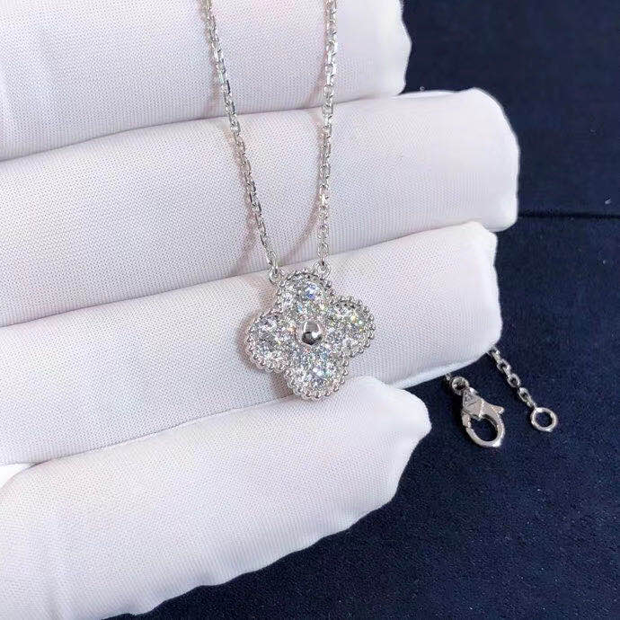 DÂY CHUYỀN VAN CLEEF & ARPELS ALHAMBRA VINTAGE DIAMOND GOLD 18K WHITE GOLD