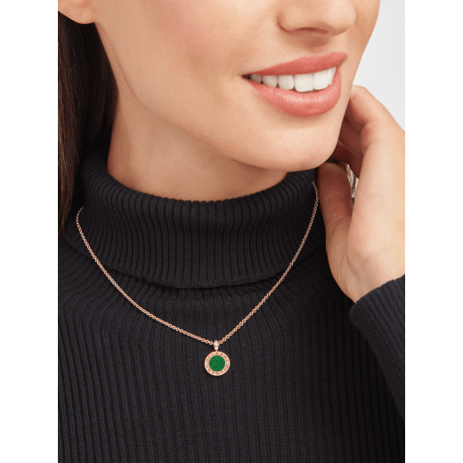 DÂY CHUYỀN BULGARI DIVAS’ DREAM GREEN JADE & DIAMOND 18K ROSE GOLD
