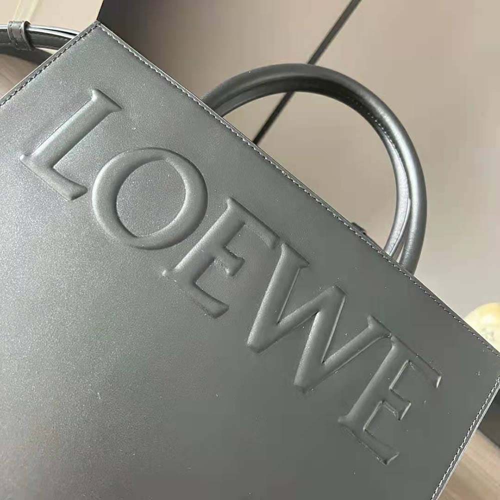 TÚI LOEWE Tote Standard A4 bằng da bê màu đen