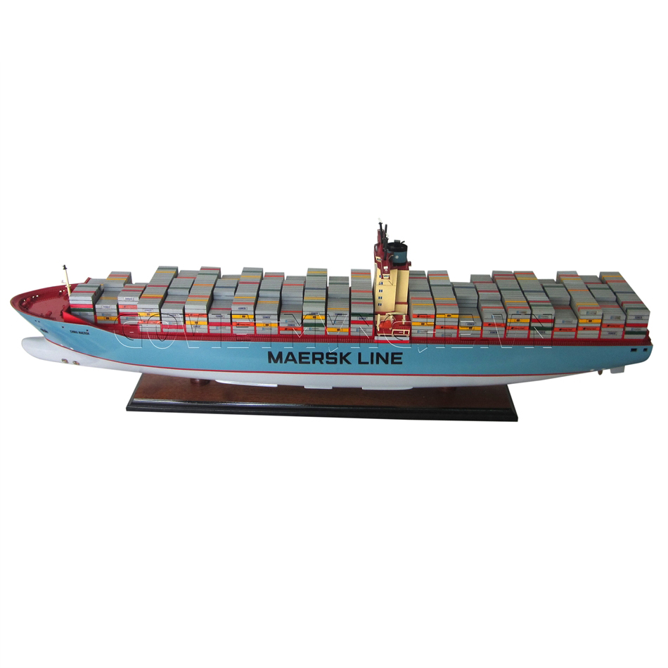 Mô Hình Tàu Container Chở Hàng Emma Mærsk - Thân 94cm - Gỗ Tự Nhiên