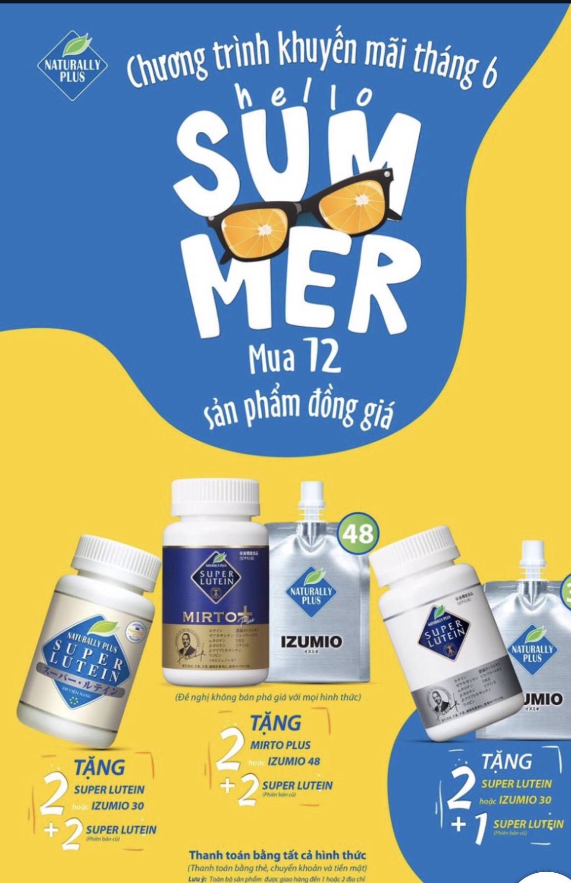 Izumio , Super lutein , Mirto Plus  KHUYẾN MÃI THÁNG 6 