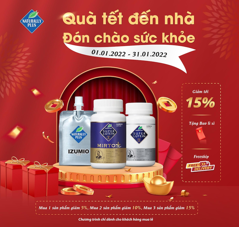 Giá  Izumio , Super Lutein Mirto plus cực kỳ hấp dẫn từ tháng 1 đến tháng 4 năm 2022