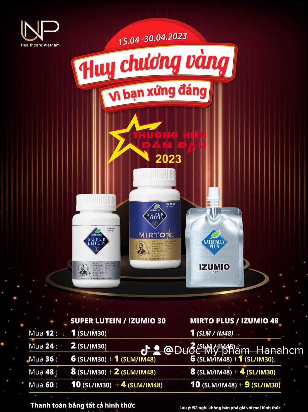 Izumio , Super Lutein , Super Lutein Mirto tháng 4 năm 2023 khuyến mãi lớn