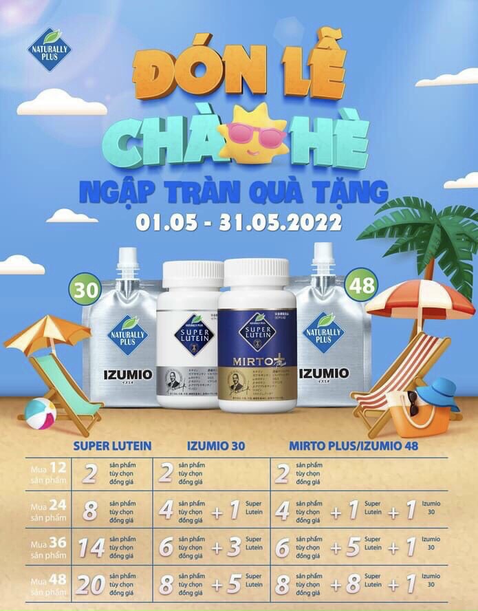 Chương Trình Khuyến Mãi Tháng 5 và Du Lịch Hàn Quốc cùng Izumio , Super Lutein