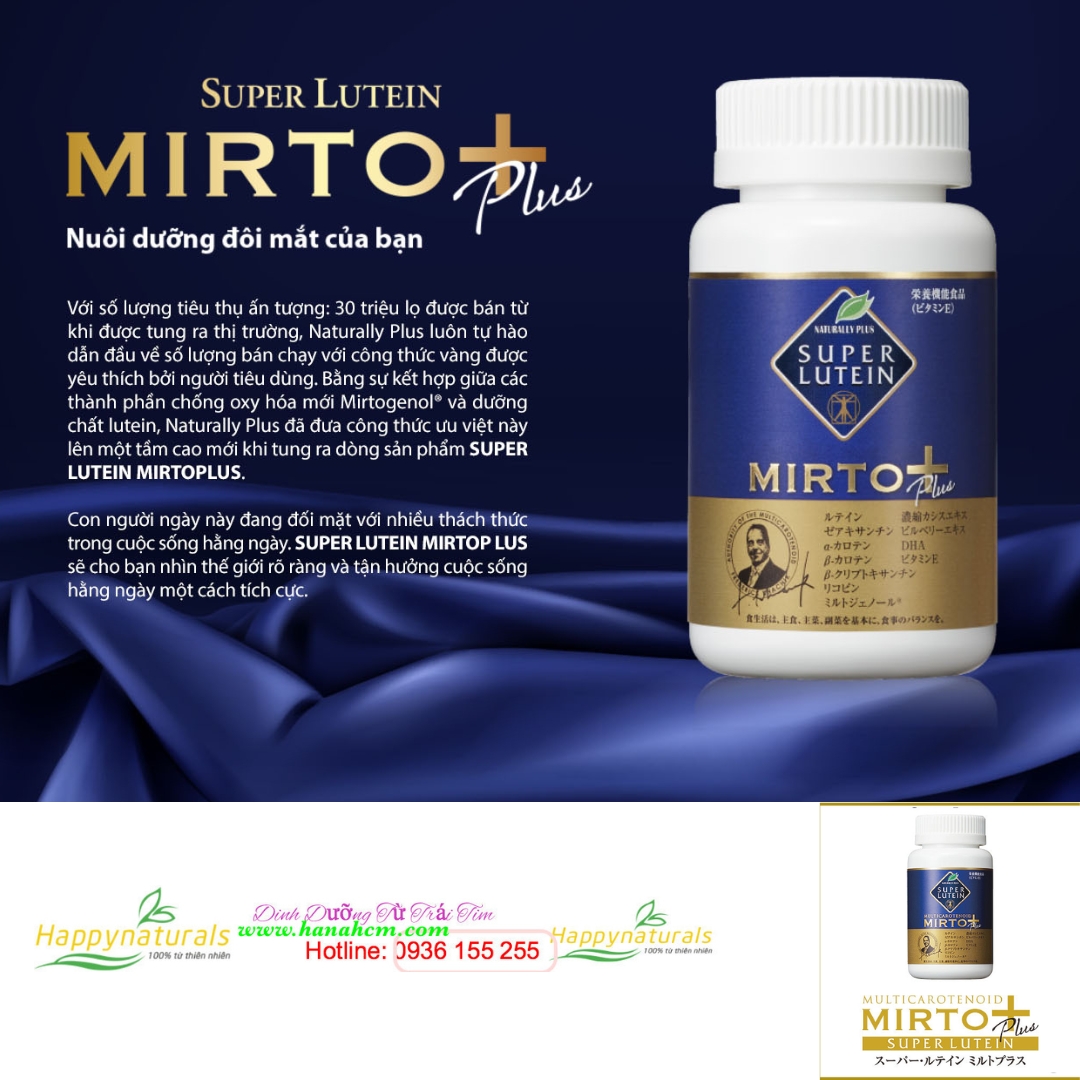 Super Lutein Mirto Plus – Lựa chọn tối ưu cho đôi mắt và sức khỏe
