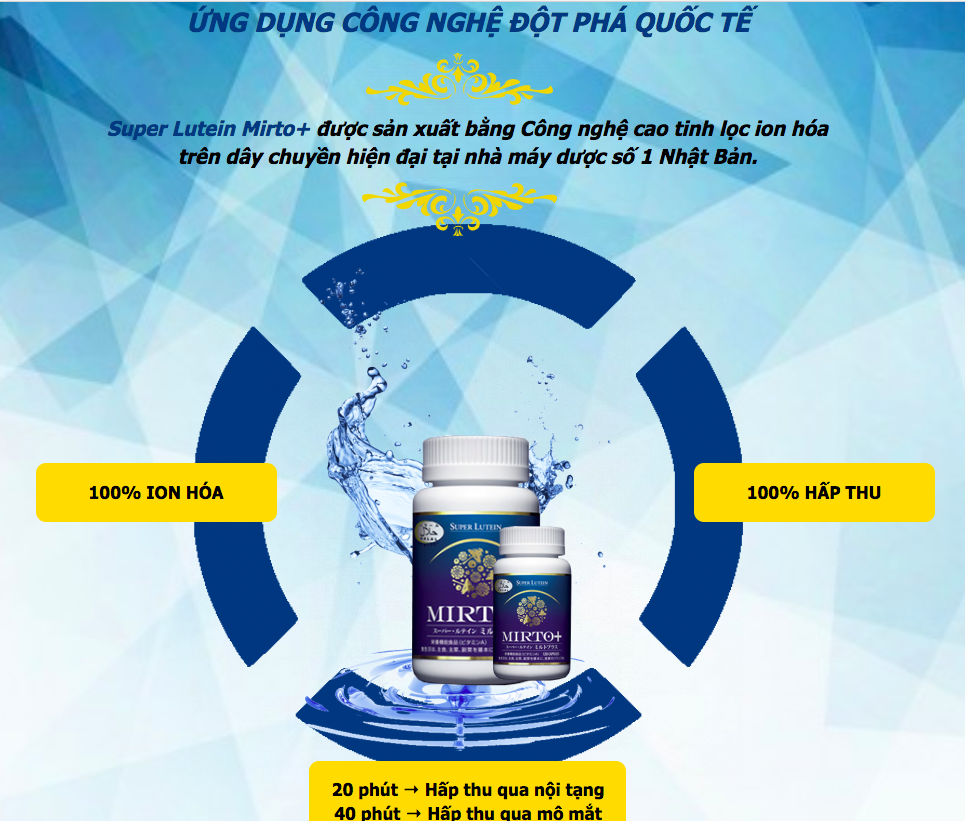 Super Lutein Mirto Plus giải pháp tốt nhất cho mắt đến từ Nhật Bản