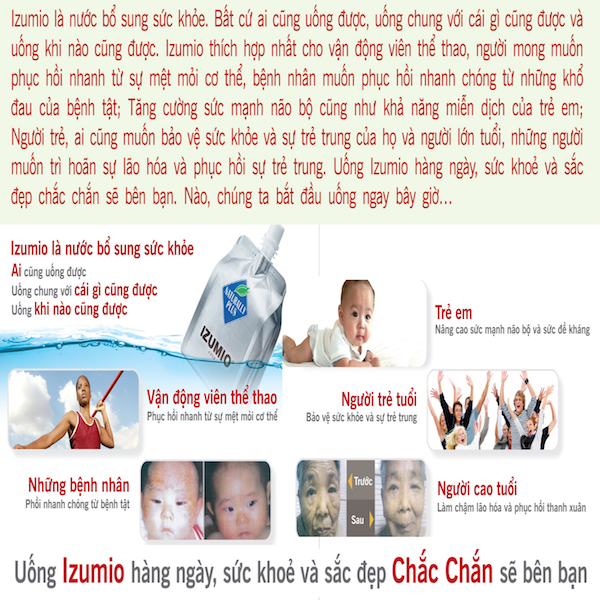 Tại sao nước thần kỳ Izumio chứa khí Hydrogen cần thiết cho cuộc sống?