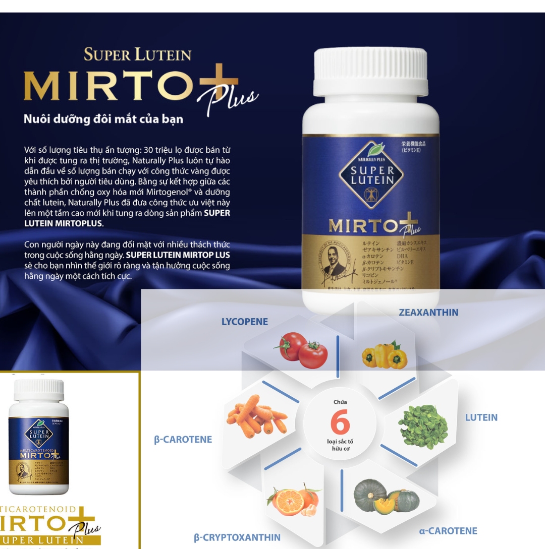 Super Lutein Mirto Plus hiệu quả với mắt đục thuỷ tinh thể như thế nào?