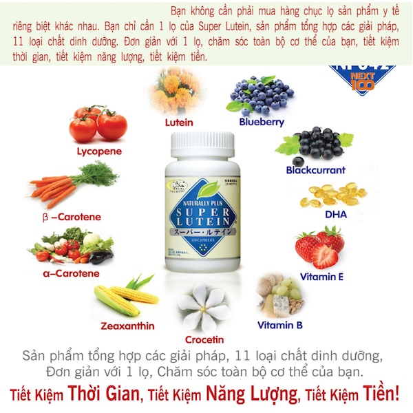 Lutein và Zeaxanthin trong Super Lutein có tác dụng quan trọng như thế nào ?