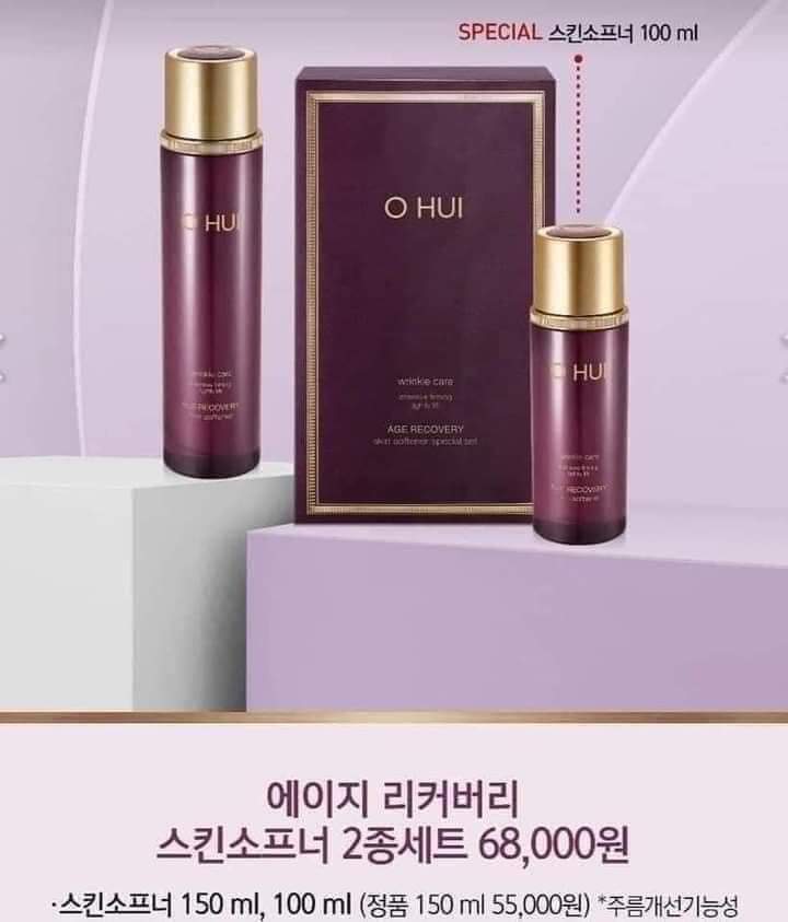 Nước hoa hồng Ohui Age Recovery Skin Softenner