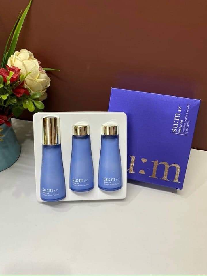 SET 3 Nước Hoa Hồng Cấp Nước Su:m37 Water-Full Skin Refresher 180ml