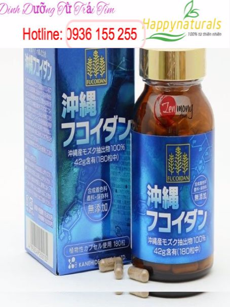 Fucoidan Okinawa - Phòng ngừa và hỗ trợ điều trị ung thư hộp màu xanh