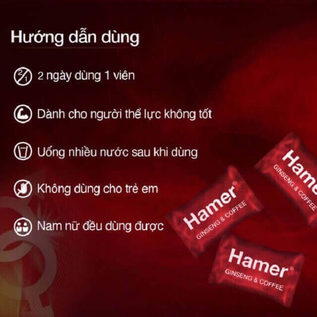 Kẹo Sâm Hamer Mỹ hộp 32 viên mẫu mới 2020