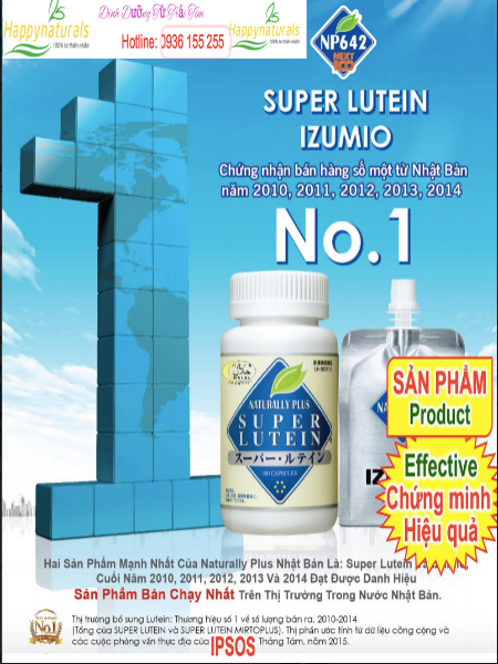 SUPER LUTEIN và IZUMIO Nhật Bản