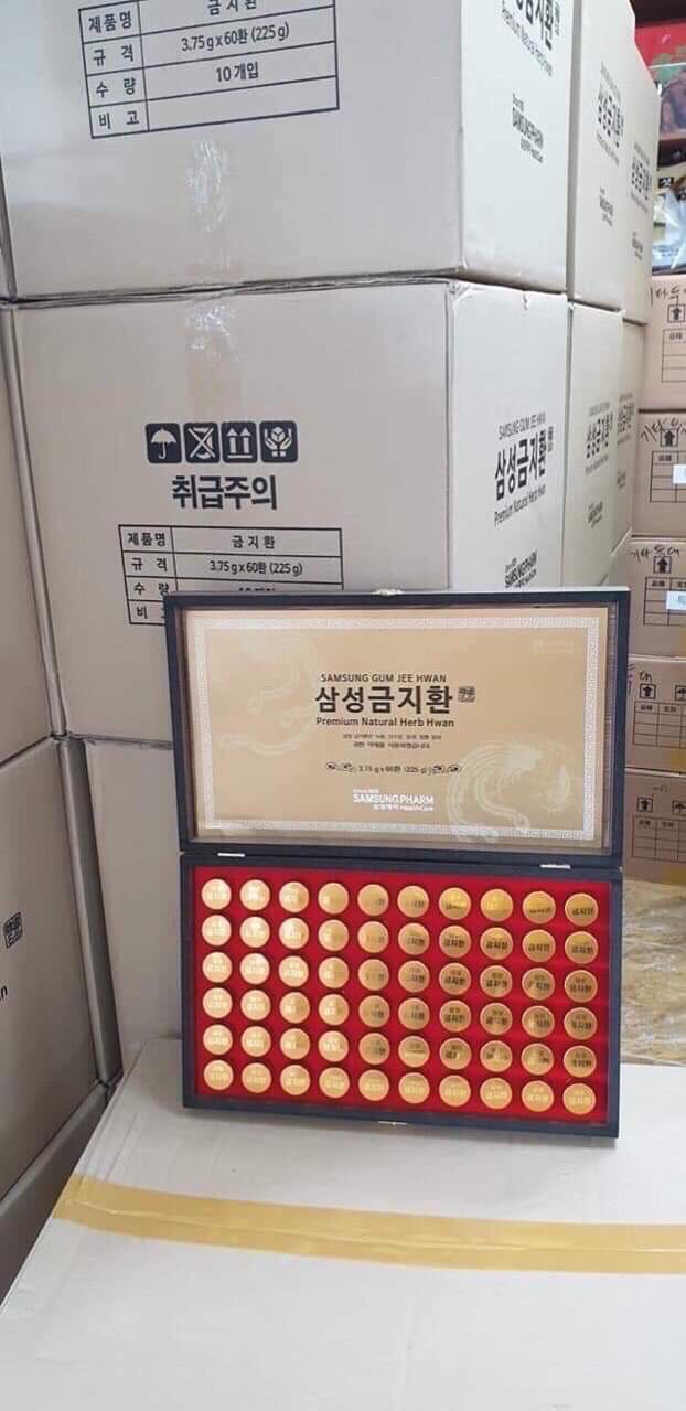 Thực phẩm bảo vệ sức khỏe SAMSUNG GUM JEE HWAN Hàn Quốc hộp gỗ 60 viên