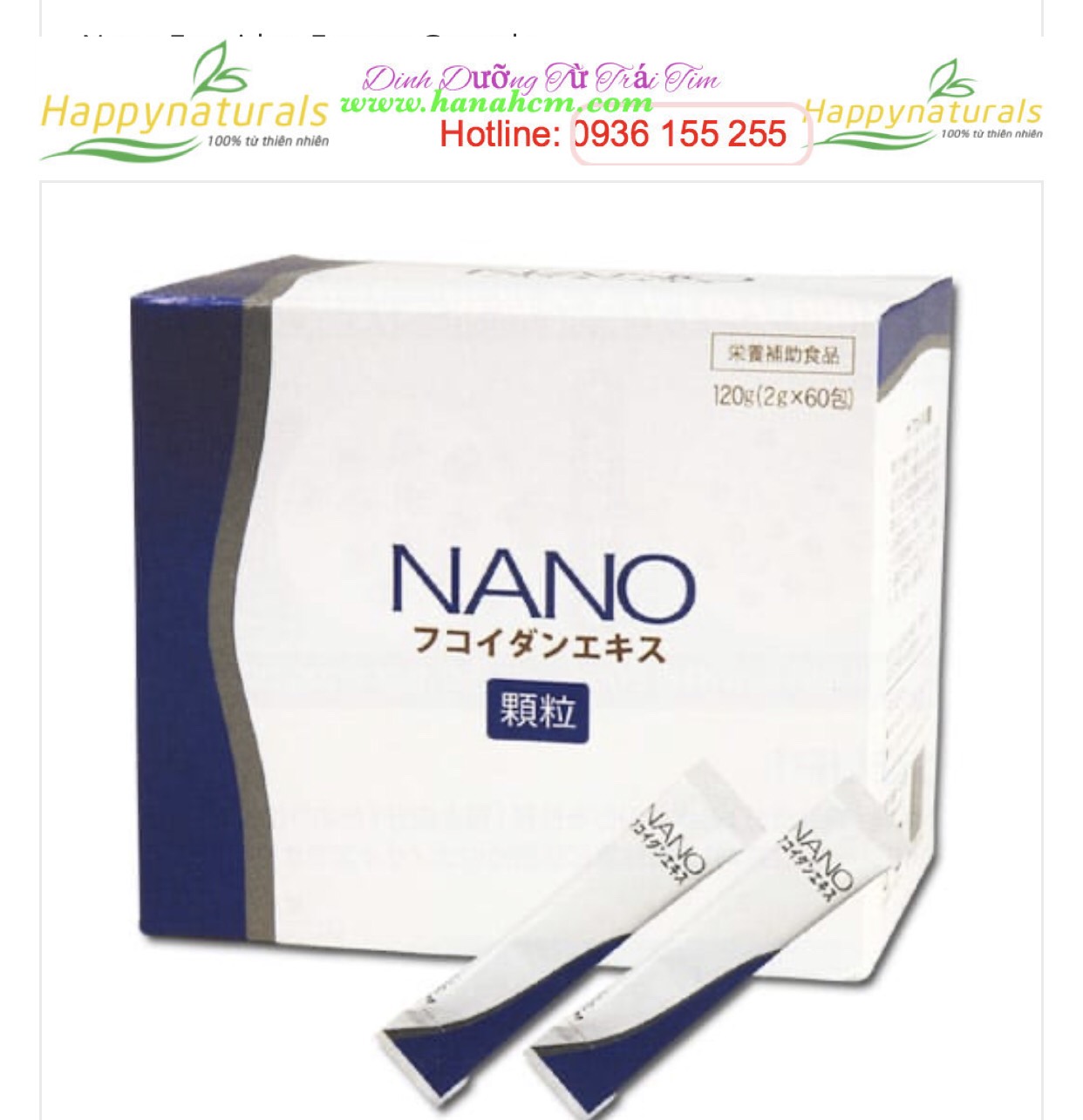 Nano Fucoidan Granule 60 gói Nhật Bản
