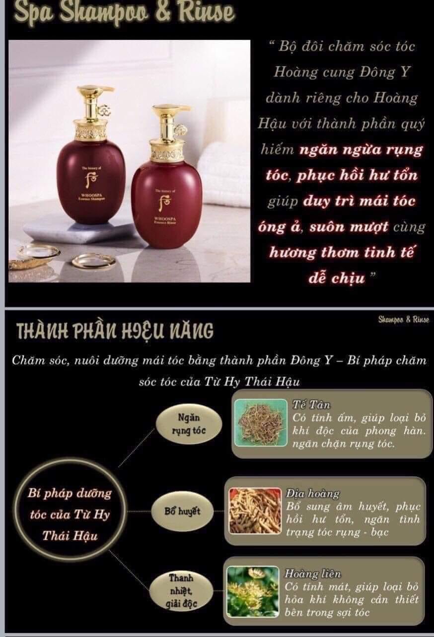 Set dầu gội whoo