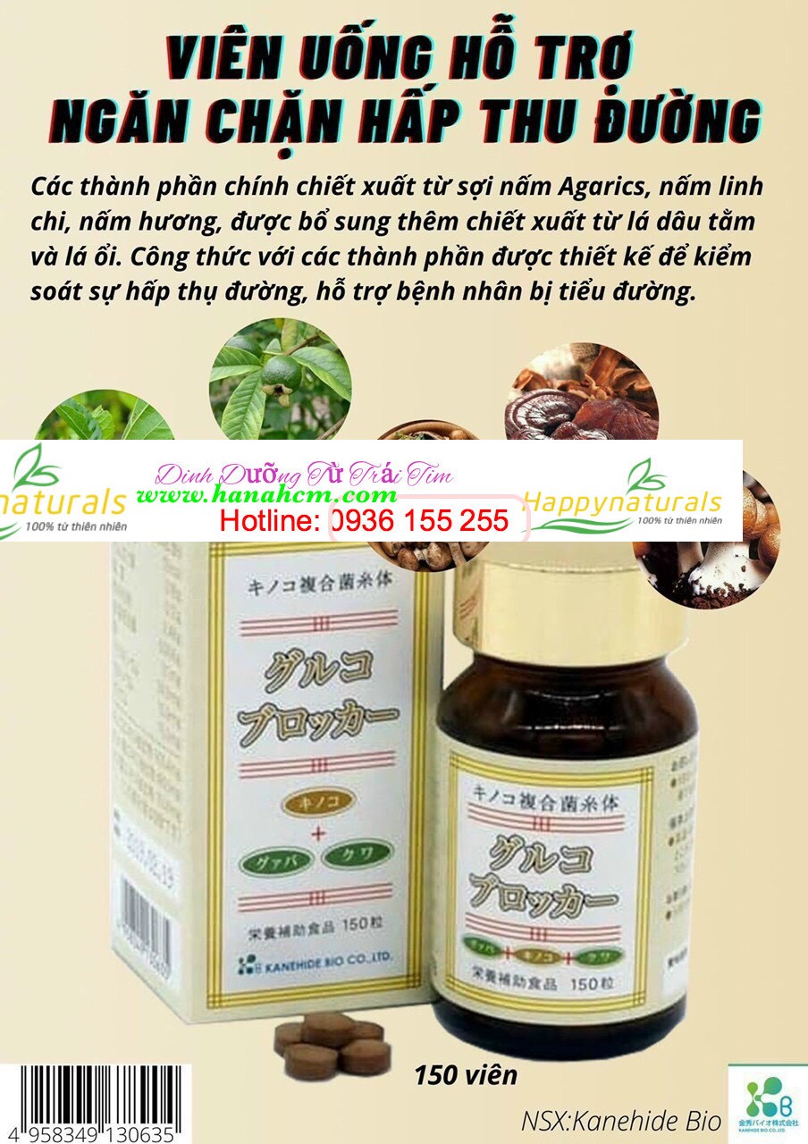VIÊN UỐNG HỖ TRỢ NGĂN CHĂN HẤP THỤ ĐƯỜNG NHẬT