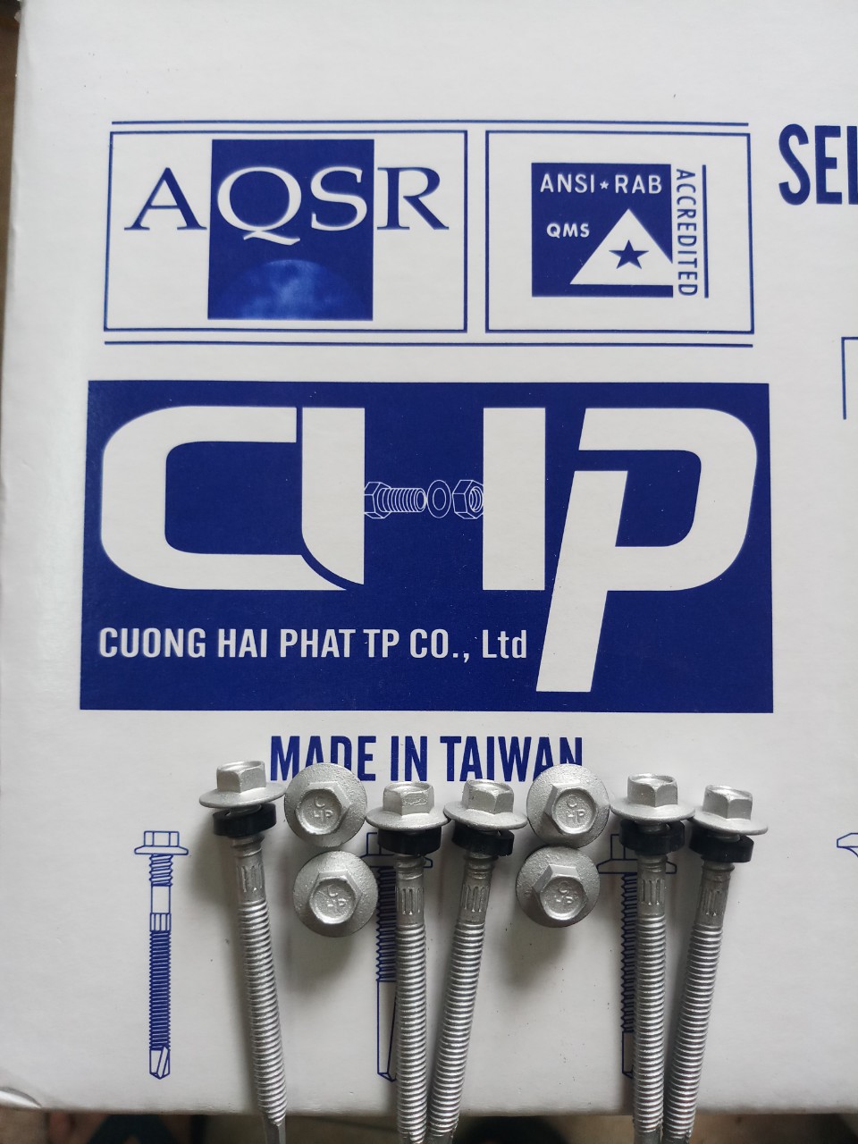 Vít bắn tôn mạ kẽm nhúng nóng M5.5x30mm