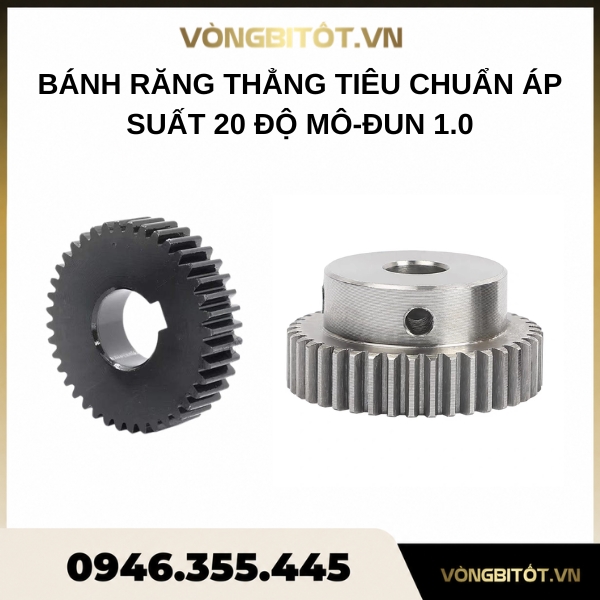 Bánh răng thẳng tiêu chuẩn áp suất 20 độ mô-đun 1.0