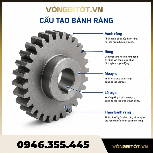 Cấu tạo của bánh răng