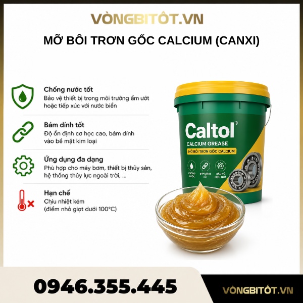 Mỡ bôi trơn gốc Calcium (Canxi)
