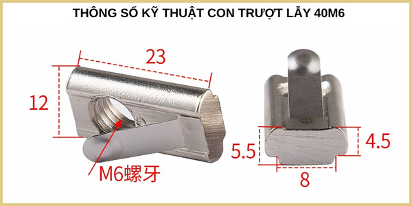 Thông số kỹ thuật con trượt lẫy 40M6