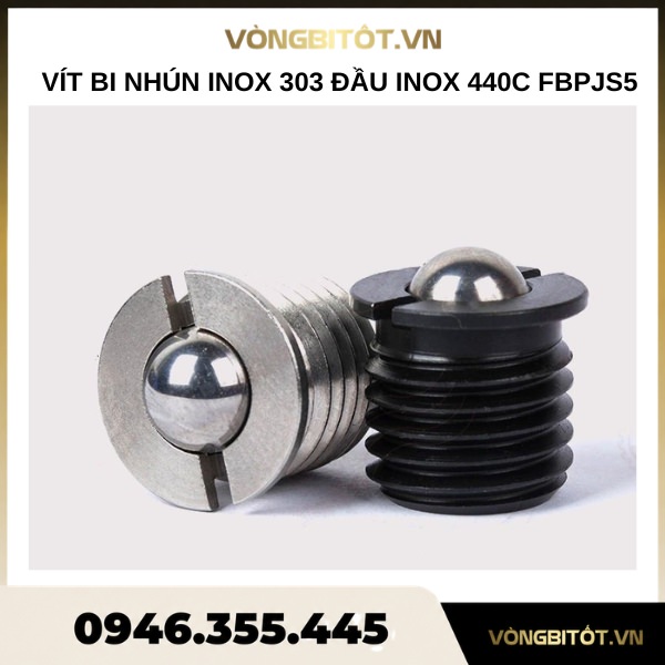 Vít bi nhún inox 303 đầu inox 440C FBPJS5