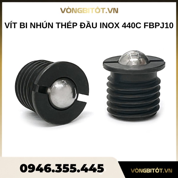 Vít bi nhún thép đầu inox 440C FBPJ10