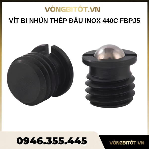 Vít bi nhún thép đầu inox 440C FBPJ5