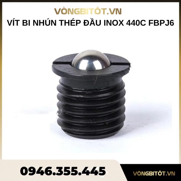 Vít bi nhún thép đầu inox 440C FBPJ6