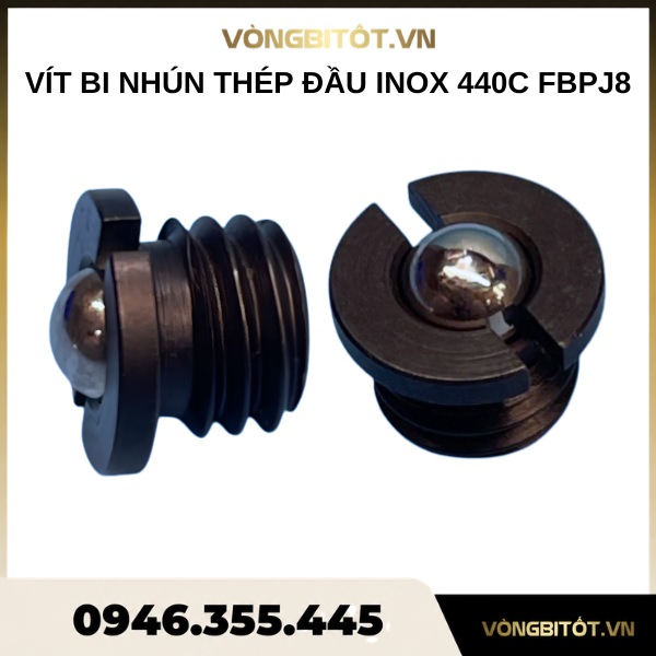 Vít bi nhún thép đầu inox 440C FBPJ8