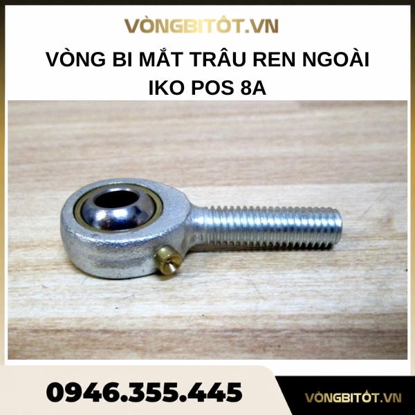 Vòng bi mắt trâu 8mm ren ngoài M8x1.25 IKO POS 8A