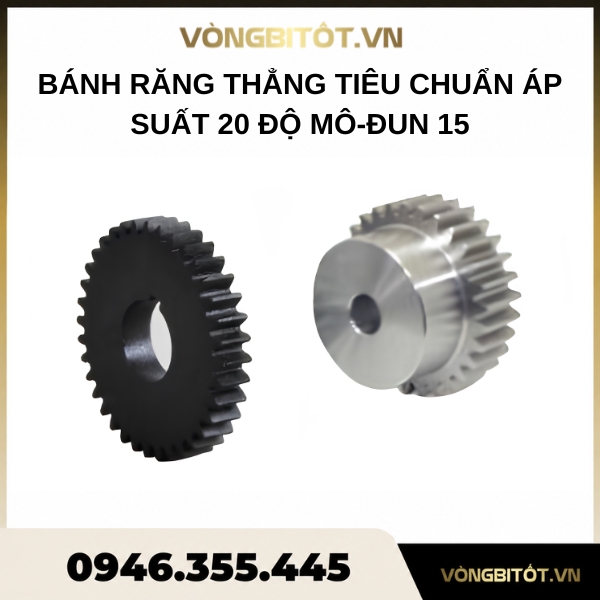 Bánh răng thẳng tiêu chuẩn áp suất 20 độ mô-đun 15