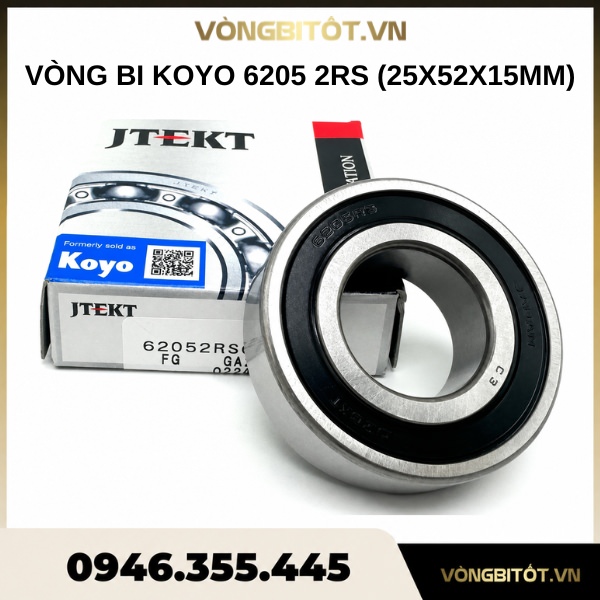 Vòng bi KOYO 6205 2RS (25x52x15mm)