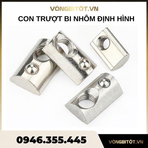 Con trượt bi nhôm định hình