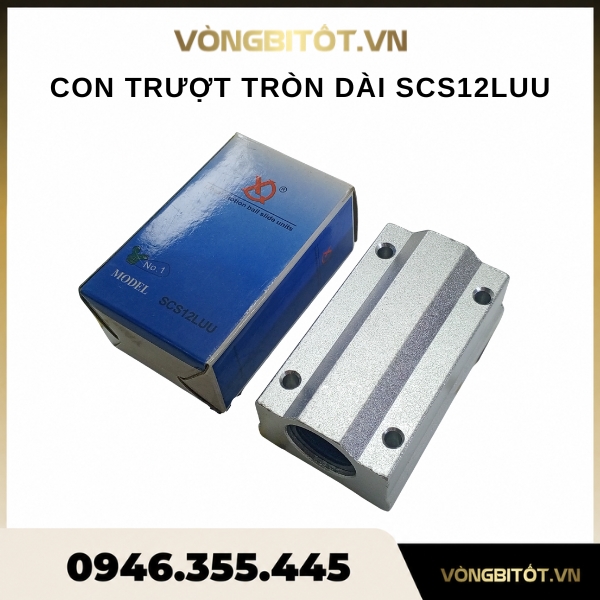 Con trượt tròn dài SCS12LUU (Hộp kín Ф12)